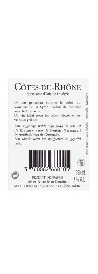 France - Rhône | Côtes du Rhône Villages Visan | Domaine de Garrigon Bio 2013 rood 