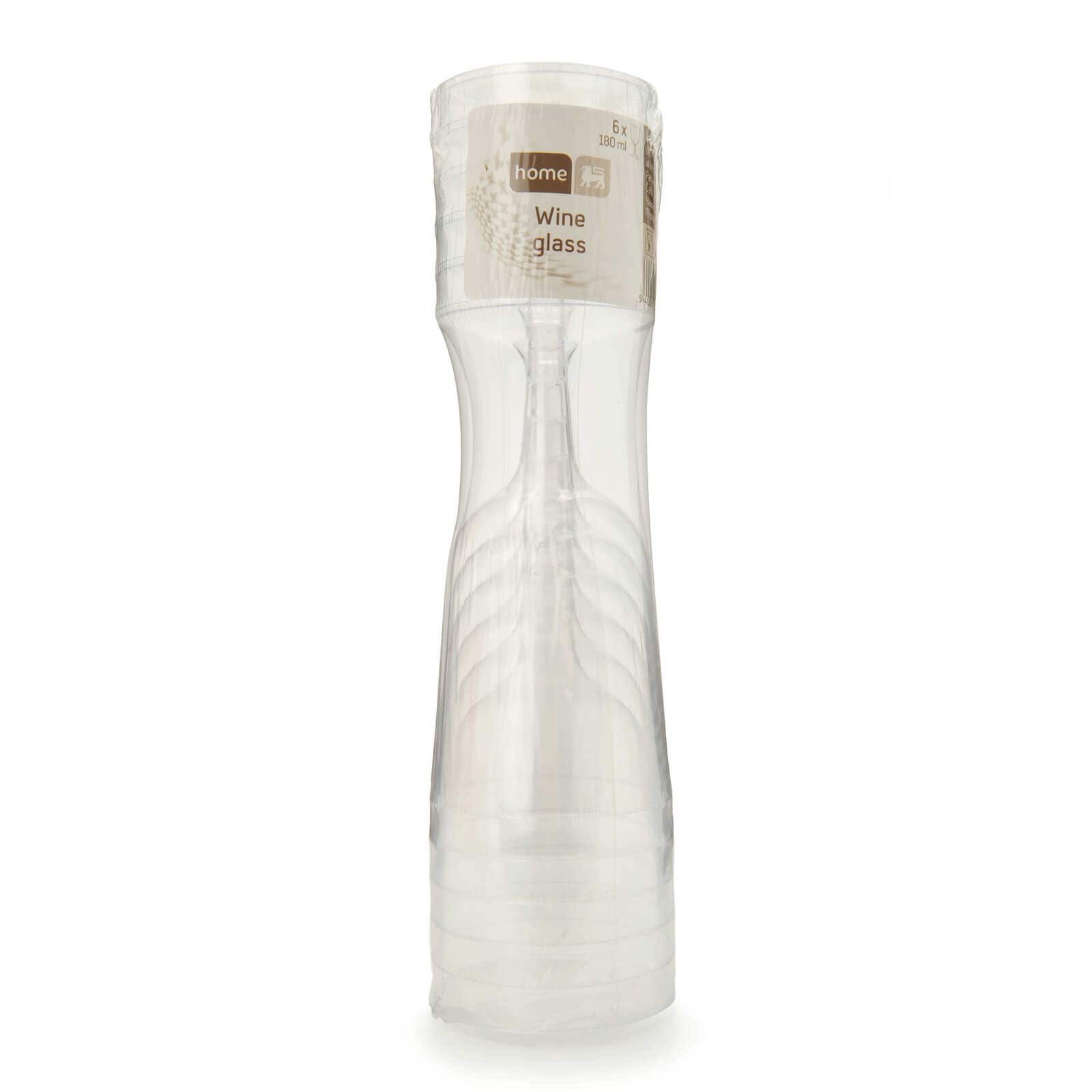 Delhaize Glas Wijn Plastic 180 ml 6 st Delhaize