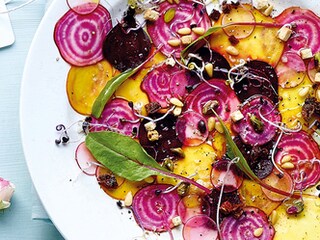 Carpaccio van bieten en radijs