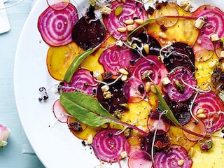 Carpaccio van bieten en radijs