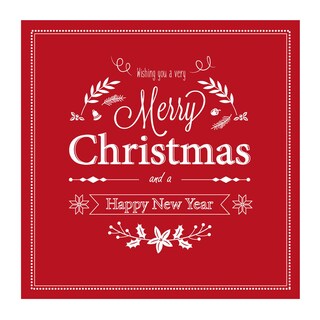 Happy Paper | Serviettes | XMAS Slate red | 33cm 