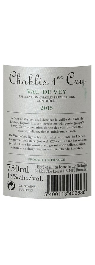 France - Frankrijk | Bourgogne - Chablis 1er Cru | Chablis 1Cru Vau de Vey 15 Wit 
