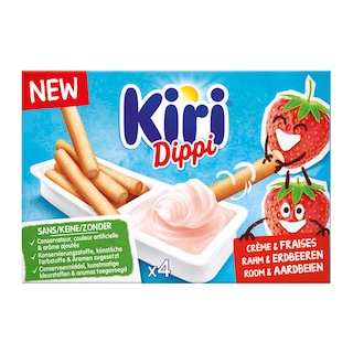 Kiri | Dippi | Fromage Snacking | Dippi Fraise | 4 Portions 