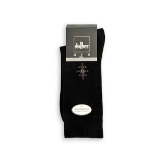 duParc | Herensokk | anti bact | zwart motif | 39/42 