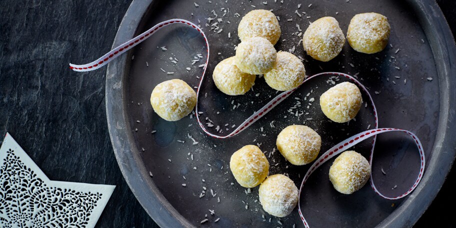 Truffes au chocolat blanc et coco