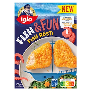 Iglo | Fish & Fun | Rosti | Vis 250 gr