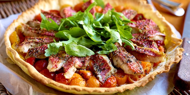 Tarte marine aux tomates cerise