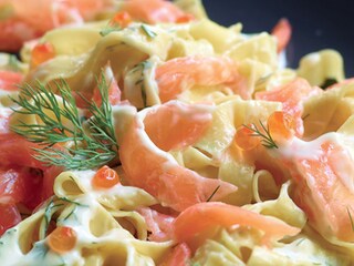 Tagliatelle met gerookte zalm
