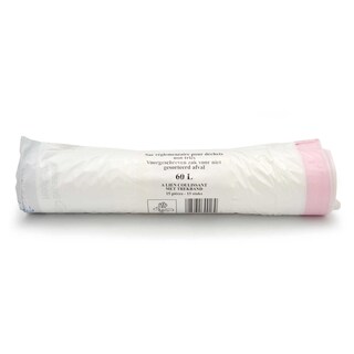 Bruxelles - Brussel | Gemeentelijke vuilzakken | Wit | 60L 15 st