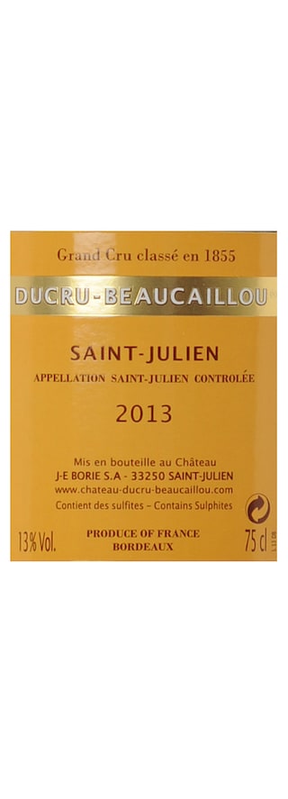FR BORDEAUX SAINT JULIEN | Ducru Beaucaillou 2013 | Caisse Bois 