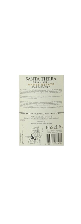 Santa Tierra | Grand Cru Andes Estate  | Carmenere 