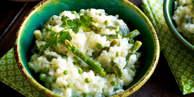 Risotto met lentegroentjes