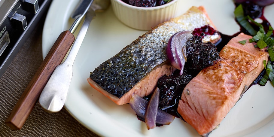 Saumon aux myrtilles