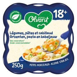 Maaltijd | Groenten Kabeljauw Pasta | 18M