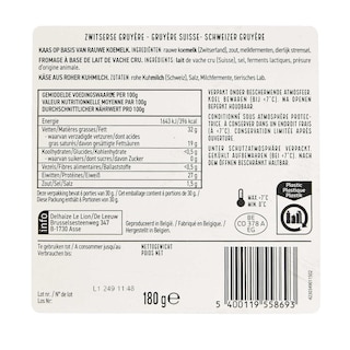 Delhaize | Gruyère suisse | Tranches 