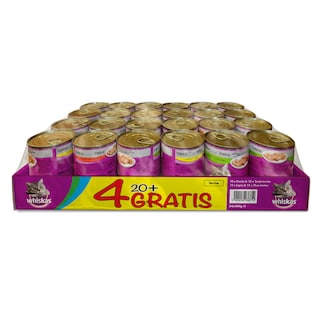 Whiskas | Aliment chat | Terrine | Thon Lapin | 20+4 