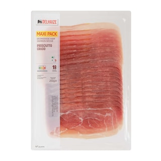 Delhaize | Jambon cru | Italien | Tranches | Maxi pack 