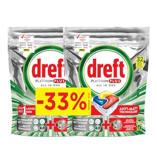 Dreft | Platinum | Vaatwastabletten | Platinum plus | Bon 33% 