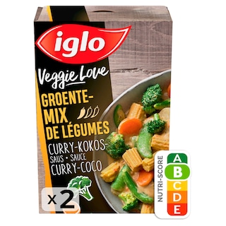 Iglo | Veggie Love | Mix de Légumes | Sauce Curry-Coco 