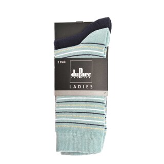duParc | Chaussettes dames | bleu clair | rayures | 35/38 