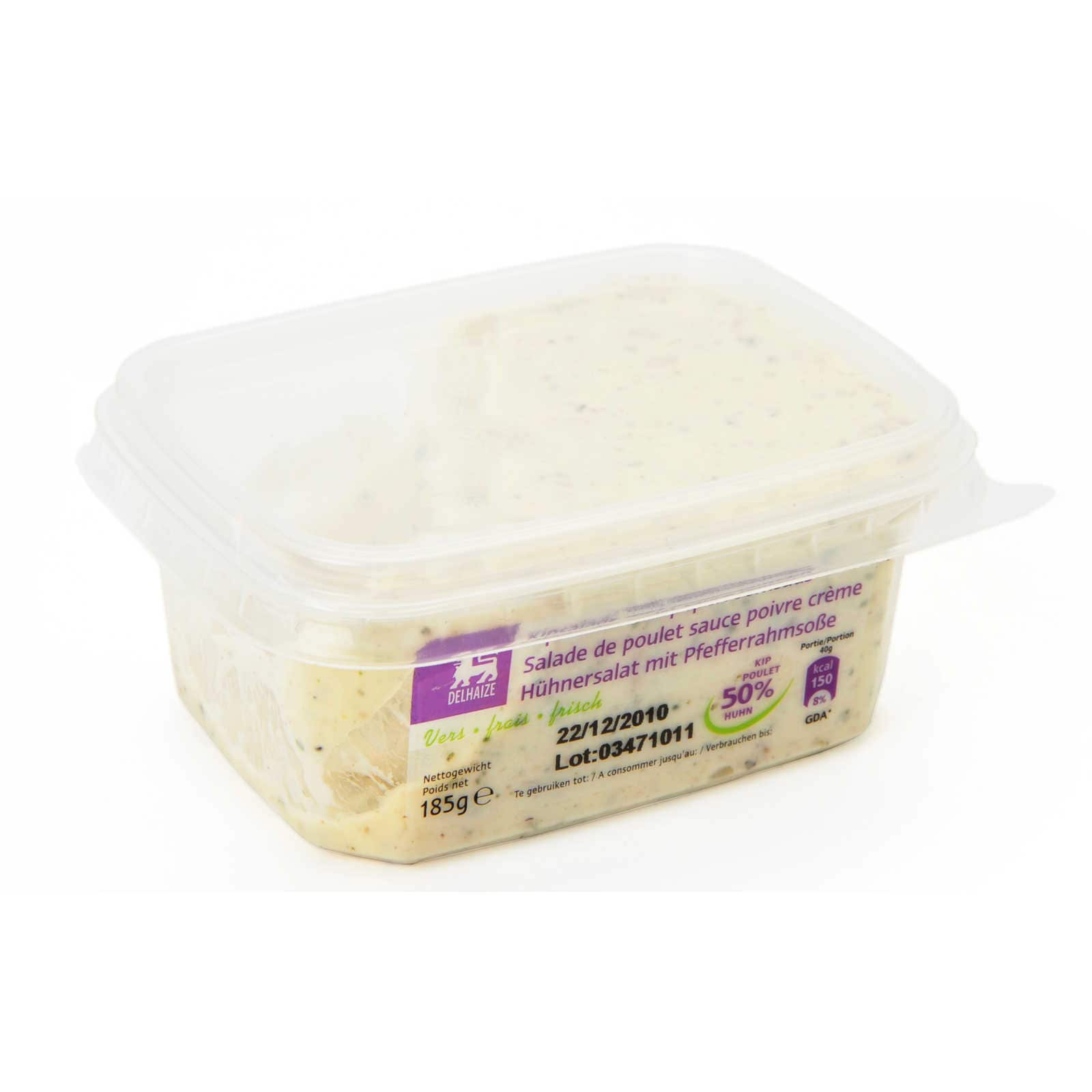 Delhaize Salade PouletSauce poivre crème 185 gr Delhaize