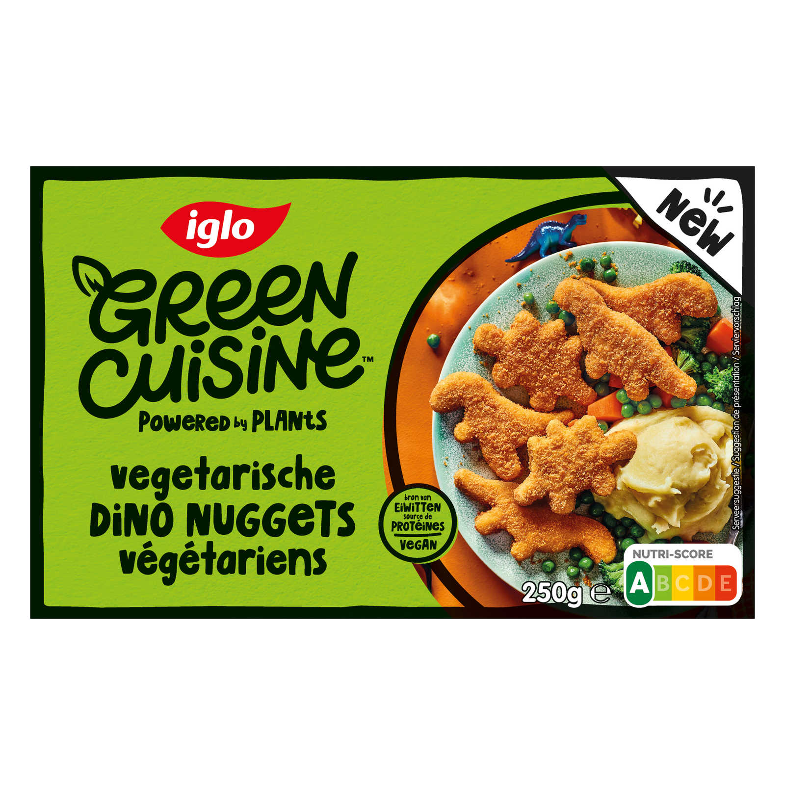 Iglo Green Cuisine Veggie Dino Nuggets 250 gr Delhaize