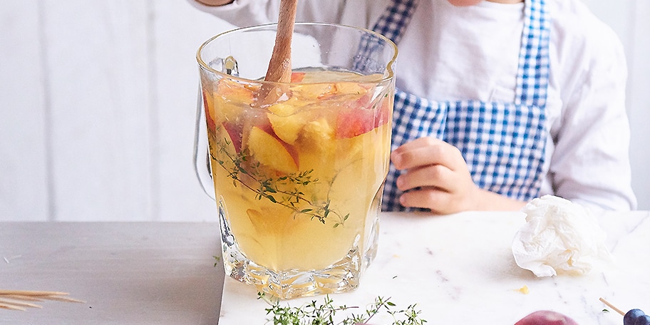 Ice tea à la pêche/mangue et menthe