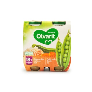 Olvarit | Maaltijd | Doperwtjes Kalkoen Rijst | 18M 