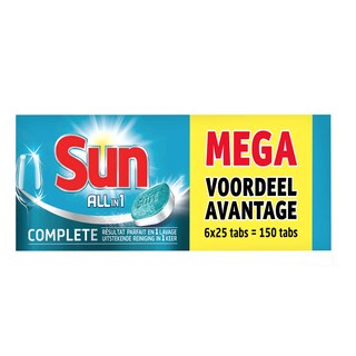 Sun | Tablettes lave-vaisselle | All in one | Regular 6 x 25 pc
