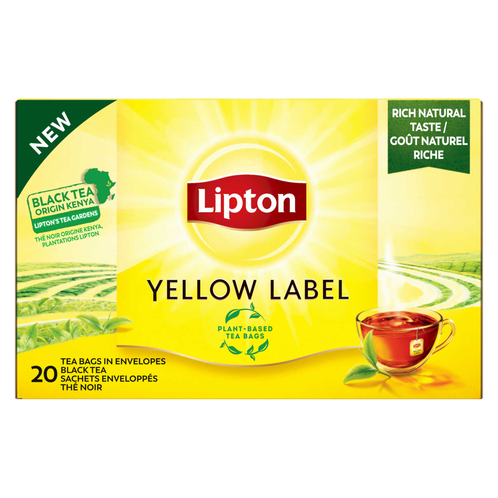 Thé noir Yellow Label - LIPTON - Boite de 100 sachets