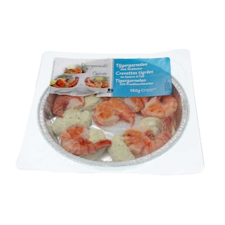 Delhaize | Crevettes | Tigrées | Beurre à l'ail 