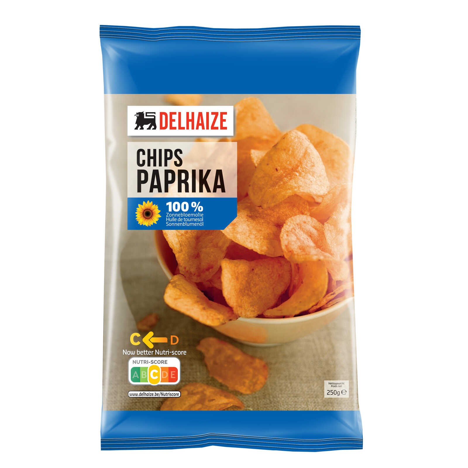 Delhaize Chips Paprika 250 gr Delhaize