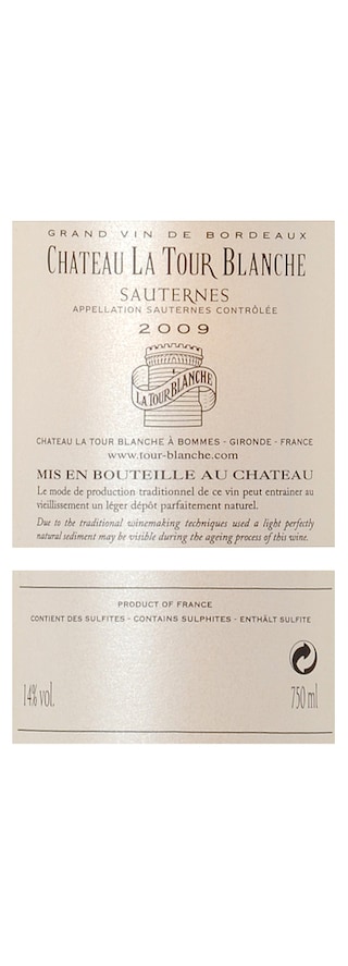 France - Frankrijk | Sauternes | LA TOUR BLANCHE 2009 