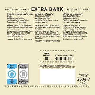 Delhaize | Koffie | Extra dark | 36pads 250 gr