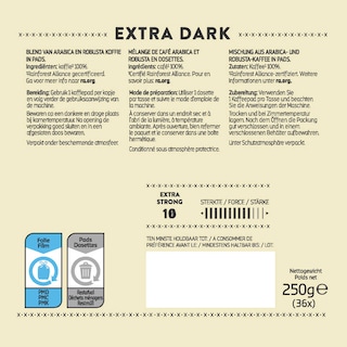 Delhaize | Koffie | Extra dark | 36pads 