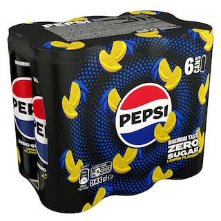 Pepsi | Cola | Zero | Lemon | Sleek Can 