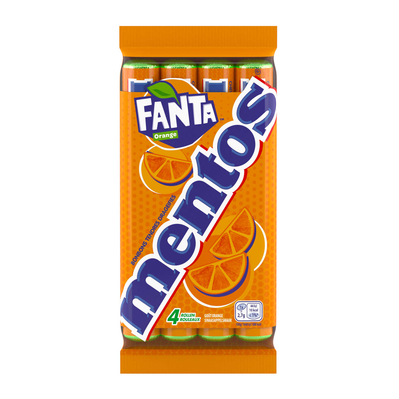 Mentos Snoepjes Fanta 4 Rollen 38 Gr Delhaize 7810