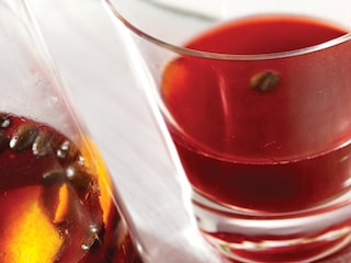 Sangria au porto, grains de café et vanille