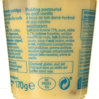 Delhaize | Pudding | Vanille-Rozijnen | 2+1 gratis 