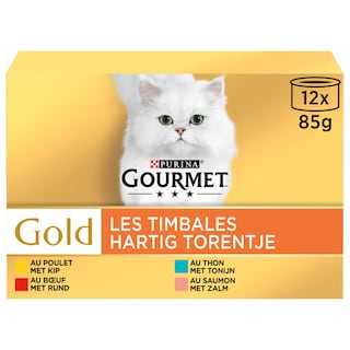 Gourmet | Gold | Kattenvoeding | Pâté | Vlees/Vis 12 x 85 gr