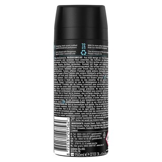 Axe | Déodorant | Fine Fragrance | Spray | Aqua Bergamot | 150 ml 