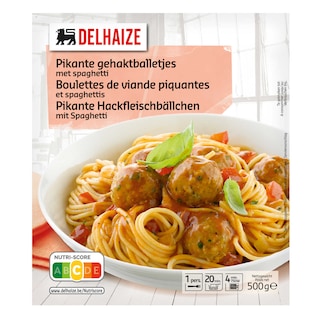 Delhaize | Gehaktballetjes | Pikant | Spaghetti 