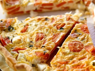 Quiche met wortelen en feta