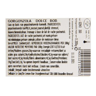 Delhaize | Schimmelkaas | Gorgonzola | AOC | Blok 