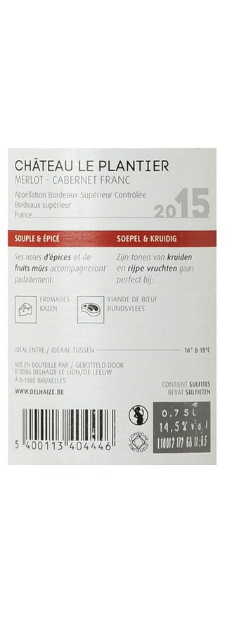 France - Frankrijk | Bordeaux - Bordeaux Superieur | Château Le Plantier 15 Rouge 