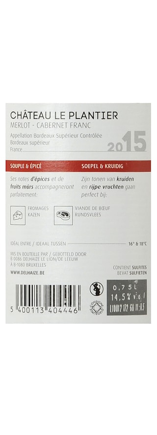 France - Frankrijk | Bordeaux - Bordeaux Superieur | Château Le Plantier 15 Rouge 