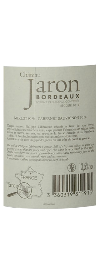 FR BORDEAUX BORDEAUX AC | Château Jaron 2014 