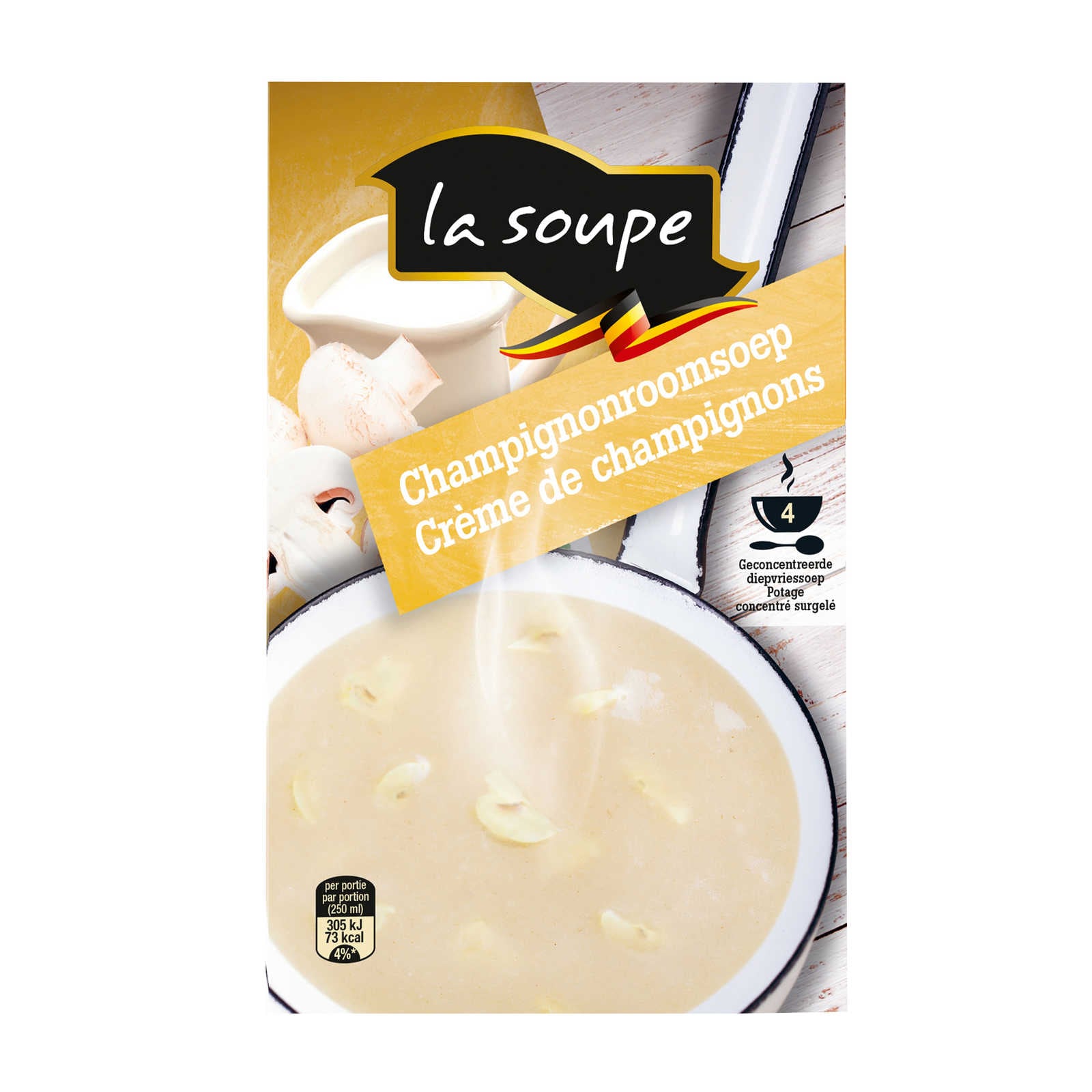 Soupe aux champignons discount surgelés