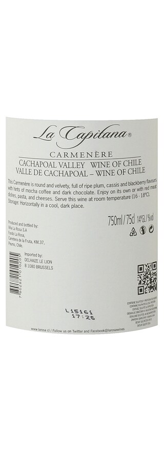 Chili | Rapel Valley | La Capitana Carmenere Rouge 