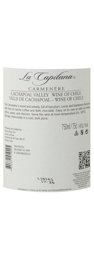 Chili | Rapel Valley | La Capitana Carmenere Rouge 